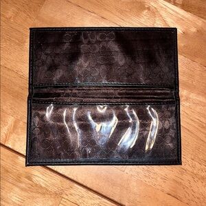 Brown checkbook cover